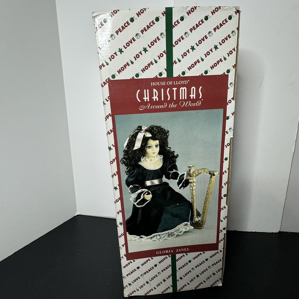 1998 House of Lloyd Christmas Around the World Gloria Janel Porcelain Doll Vtg - Picture 16 of 16
